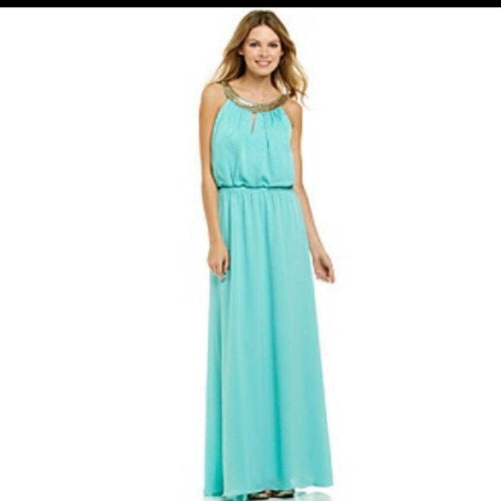 Nwt vince camuto grecian mint maxi dress